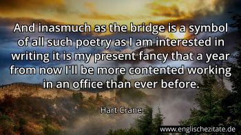 Englisches Zitat von Hart Crane als Bild