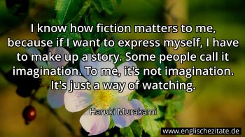 Englisches Zitat von Haruki Murakami als Bild