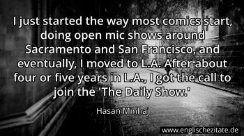 Englisches Zitat von Hasan Minhaj als Bild