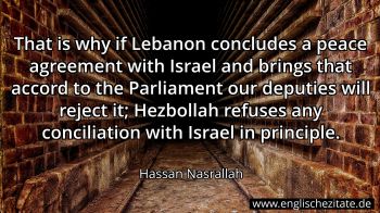 Englisches Zitat von Hassan Nasrallah als Bild