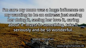 Englisches Zitat von Hattie Morahan als Bild