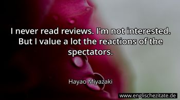 Englisches Zitat von Hayao Miyazaki als Bild