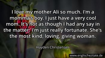 Englisches Zitat von Hayden Christensen als Bild