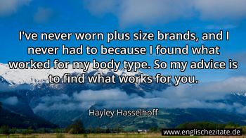 Englisches Zitat von Hayley Hasselhoff als Bild