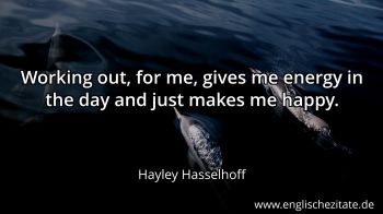 Englisches Zitat von Hayley Hasselhoff als Bild