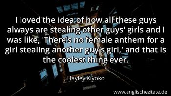 Englisches Zitat von Hayley Kiyoko als Bild