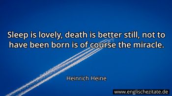Englisches Zitat von Heinrich Heine als Bild
