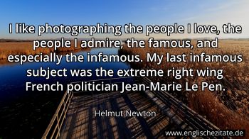 Englisches Zitat von Helmut Newton als Bild
