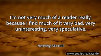 Englisches Zitat von Henning Mankell als Bild