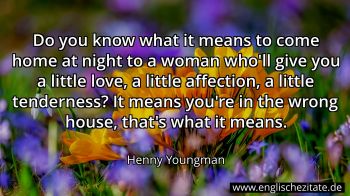 Englisches Zitat von Henny Youngman als Bild