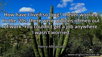 Englisches Zitat von Henry Allingham als Bild