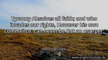 Englisches Zitat von Henry Brooke als Bild