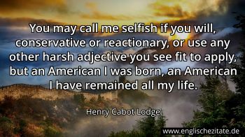Englisches Zitat von Henry Cabot Lodge als Bild