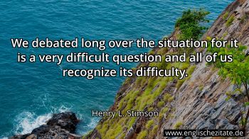 Englisches Zitat von Henry L. Stimson als Bild