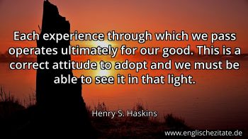 Englisches Zitat von Henry S. Haskins als Bild