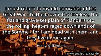 Englisches Zitat von Henry Williamson als Bild