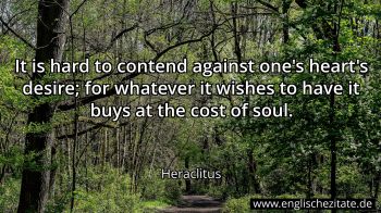 Englisches Zitat von Heraclitus als Bild