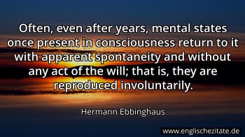 Englisches Zitat von Hermann Ebbinghaus als Bild