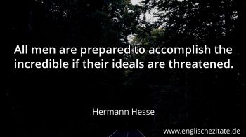 Englisches Zitat von Hermann Hesse als Bild