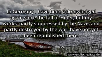 Englisches Zitat von Hermann Hesse als Bild