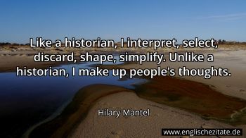 Englisches Zitat von Hilary Mantel als Bild