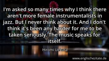 Englisches Zitat von Hiromi Uehara als Bild