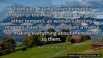 Englisches Zitat von Honore de Balzac als Bild