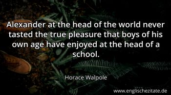 Englisches Zitat von Horace Walpole als Bild