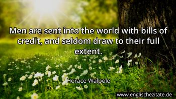 Englisches Zitat von Horace Walpole als Bild