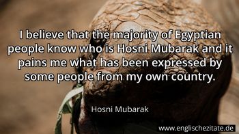 Englisches Zitat von Hosni Mubarak als Bild