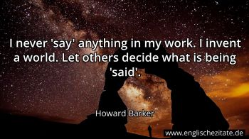 Englisches Zitat von Howard Barker als Bild