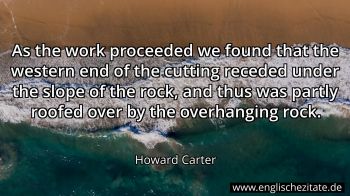 Englisches Zitat von Howard Carter als Bild