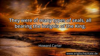Englisches Zitat von Howard Carter als Bild