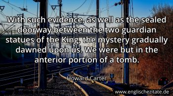 Englisches Zitat von Howard Carter als Bild