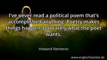Englisches Zitat von Howard Nemerov als Bild