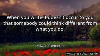Englisches Zitat von Howard Nemerov als Bild