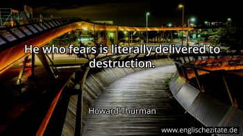 Englisches Zitat von Howard Thurman als Bild