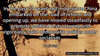 Englisches Zitat von Hu Jintao als Bild