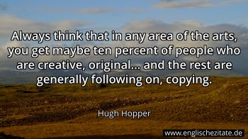 Englisches Zitat von Hugh Hopper als Bild