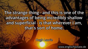 Englisches Zitat von Hugh Laurie als Bild