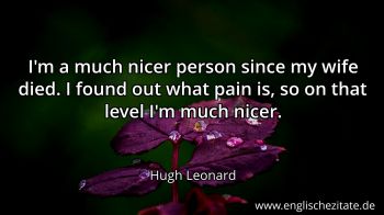 Englisches Zitat von Hugh Leonard als Bild