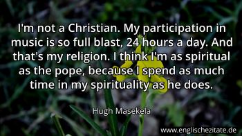 Englisches Zitat von Hugh Masekela als Bild