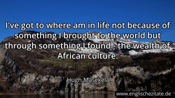Englisches Zitat von Hugh Masekela als Bild