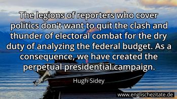 Englisches Zitat von Hugh Sidey als Bild