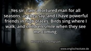 Englisches Zitat von Hunter S. Thompson als Bild