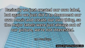 Englisches Zitat von Ian MacKaye als Bild