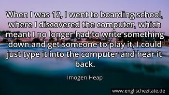 Englisches Zitat von Imogen Heap als Bild