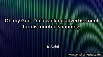 Englisches Zitat von Iris Apfel als Bild