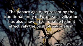 Englisches Zitat von Irving Babbitt als Bild