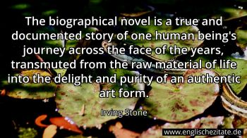Englisches Zitat von Irving Stone als Bild